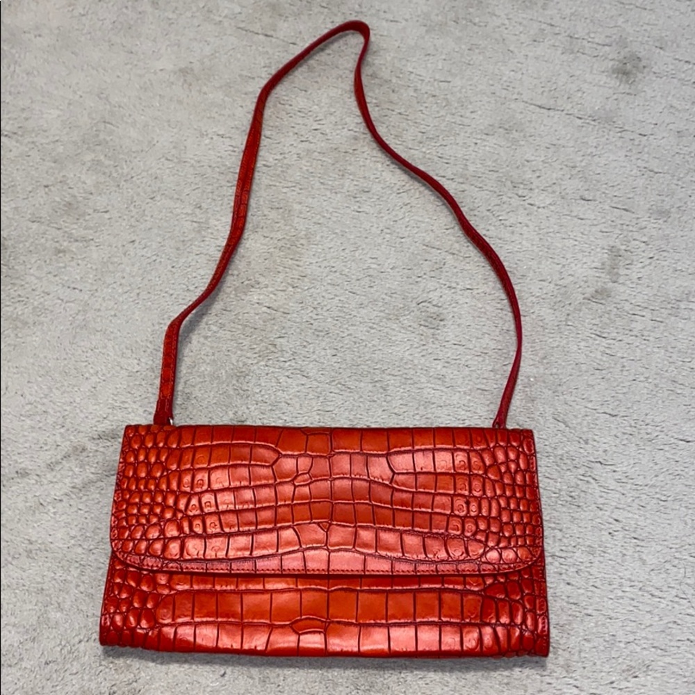 Red Crocodile Embossed Dooney & Bourke Bag
